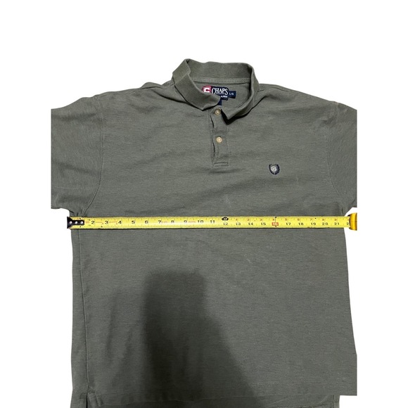 Chaps Ralph Lauren Mens Large Olive Green Pique Short Sleeve Polo Shirt Cotton - Picture 6 of 9